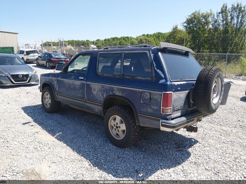 CHEVROLET BLAZER 1989 VIN 1GNCT18Z8K8249655