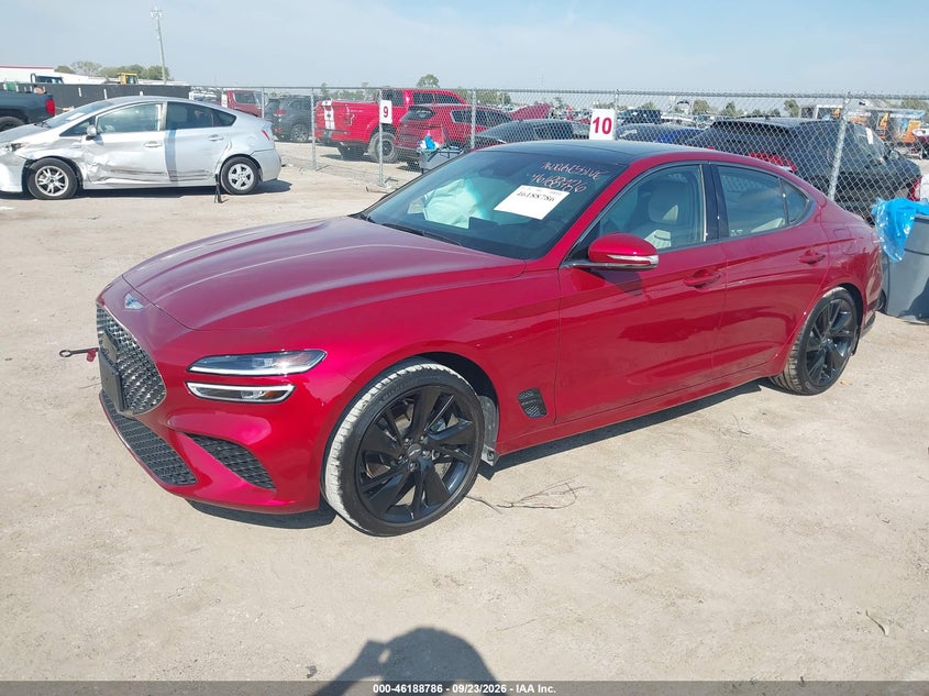 Vin: kmtg34ta1pu130522, lot: 46688670, genesis g70 2.0t rwd 20232
