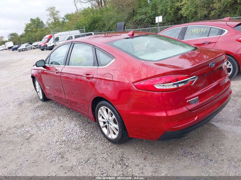 Vin: 3fa6p0lu1kr226030, lot: 46688693, ford fusion hybrid se 20193