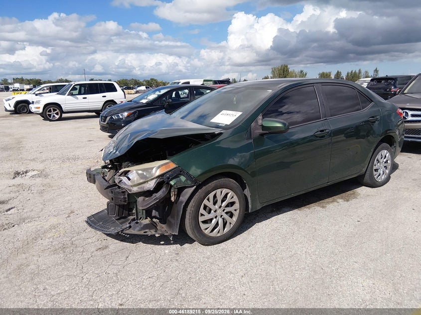 2014 Toyota Corolla, Удар спереди, IAAI, VIN 2T1BURHE3EC028079 — фото 2