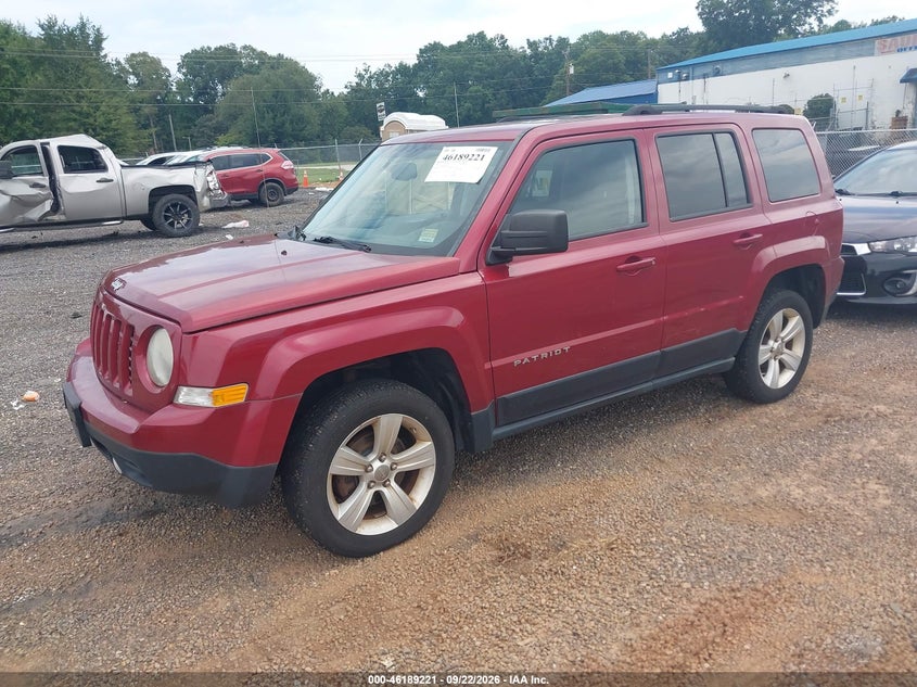 Vin: 1c4njrfb4cd567101, lot: 46689105, jeep patriot latitude 20122