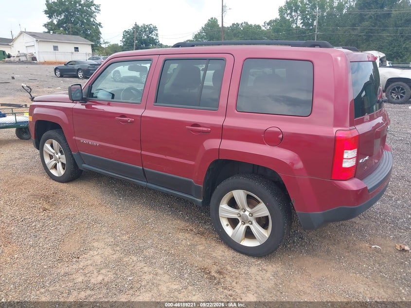 Vin: 1c4njrfb4cd567101, lot: 46689105, jeep patriot latitude 20123