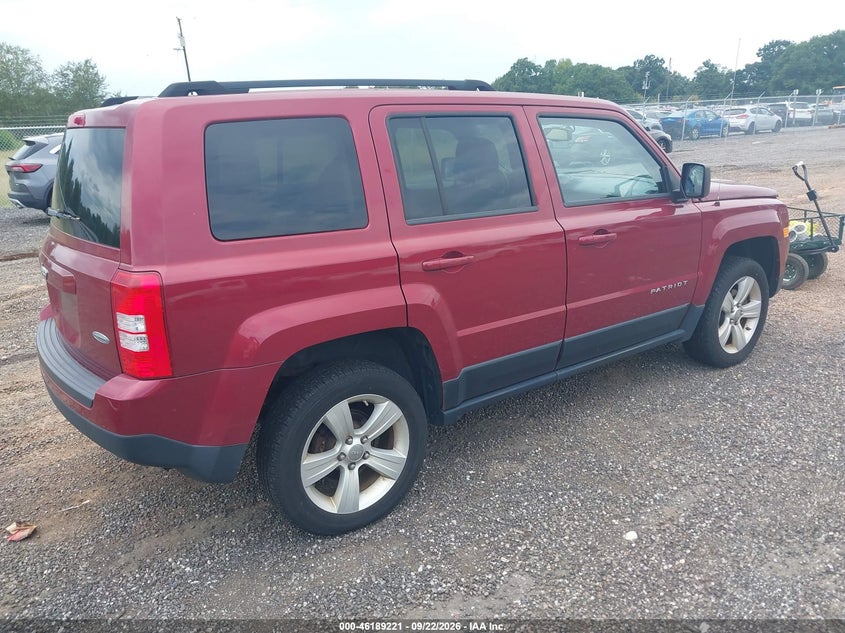 Vin: 1c4njrfb4cd567101, lot: 46689105, jeep patriot latitude 20124