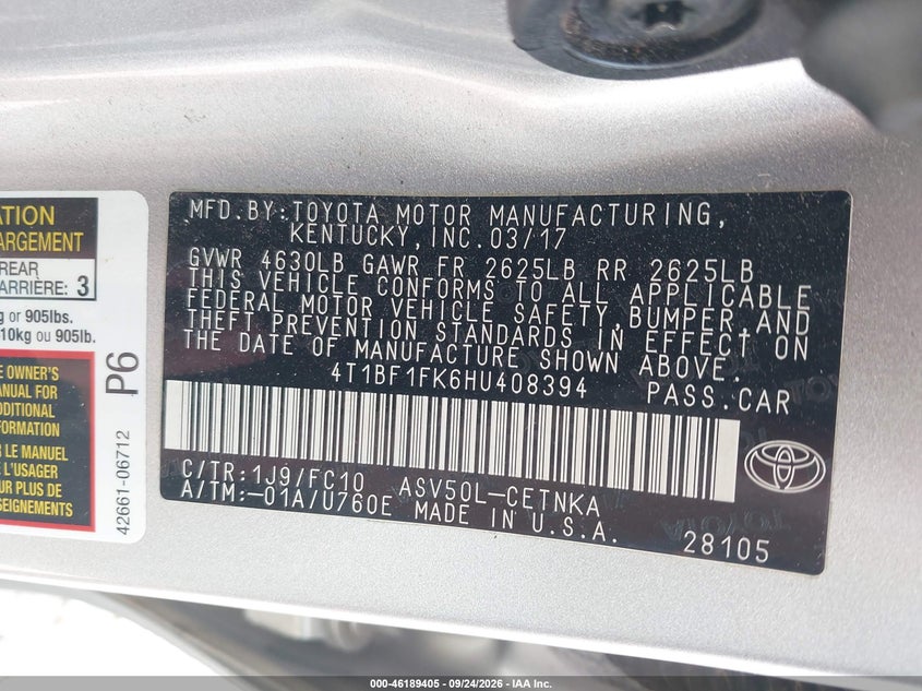 TOYOTA CAMRY - zdjęcie 9