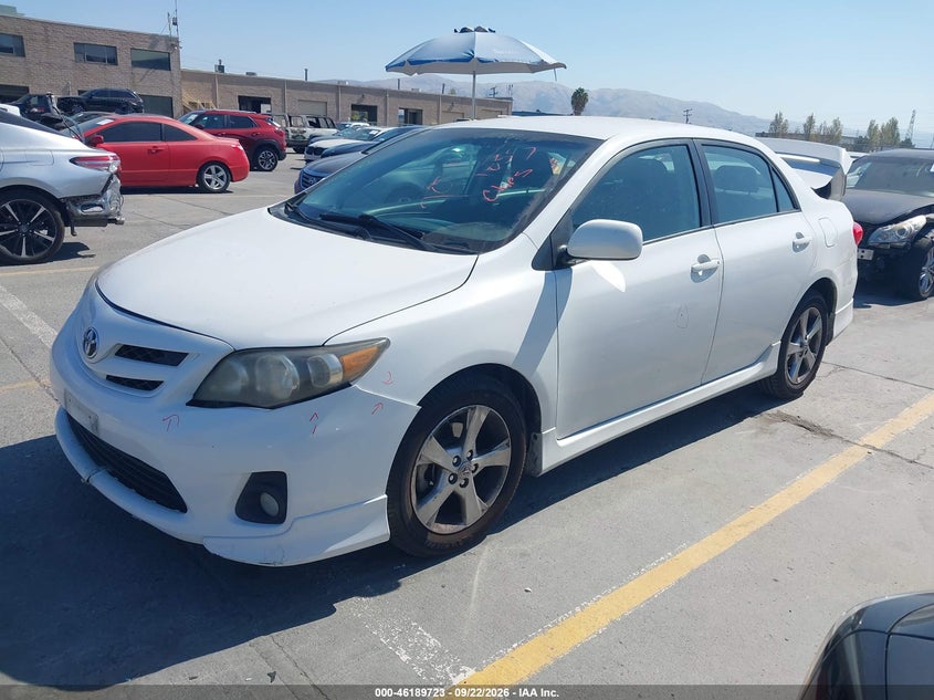 Vin: 2t1bu4ee4bc653660, lot: 46689607, toyota corolla s 20112