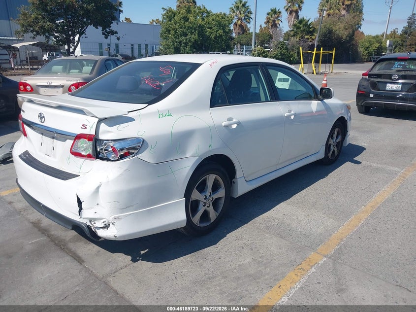 Vin: 2t1bu4ee4bc653660, lot: 46689607, toyota corolla s 20114
