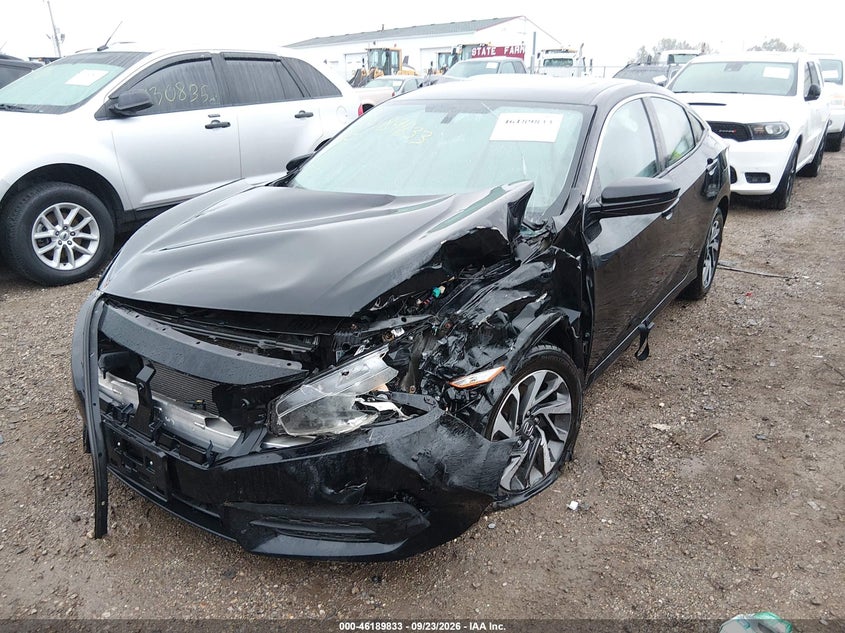 2016 Honda Civic Ex, Front End, IAAI, VIN 19XFC2F75GE023079 — photo 2