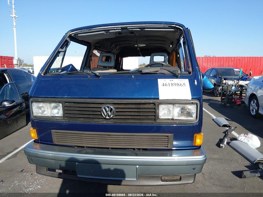 VOLKSWAGEN VANAGON 1988 VIN WV2YB0259JH080585