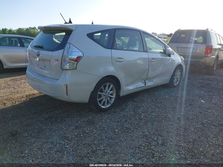 Vin: jtdzn3eu1d3242595, lot: 46689813, toyota prius v five 20134