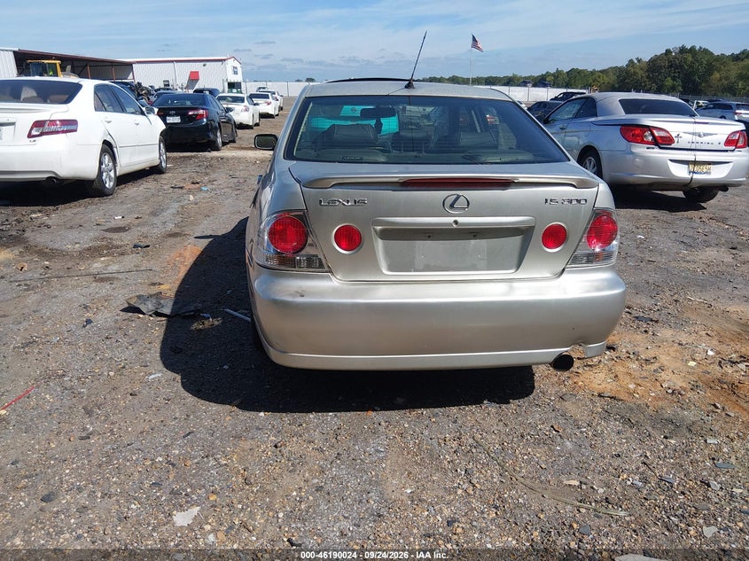 LEXUS IS 300 2002 VIN JTHBD192720057336
