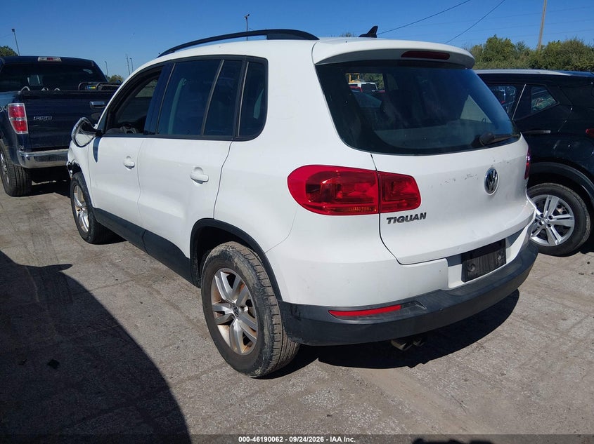 Vin: wvgav7ax2hw512681, lot: 46689946, volkswagen tiguan 2.0t s 20173
