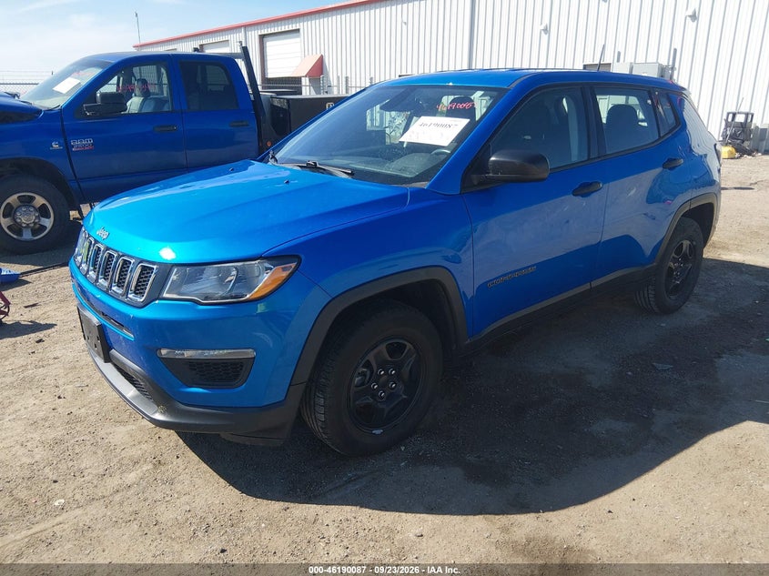 Vin: 3c4njcab7jt329240, lot: 46689971, jeep compass sport fwd 20182