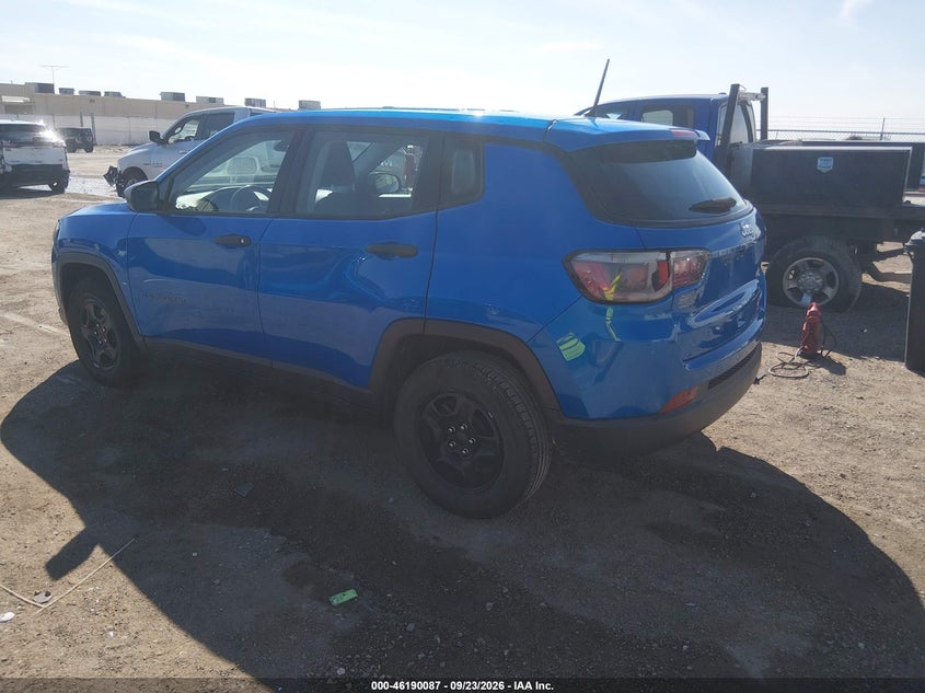 Vin: 3c4njcab7jt329240, lot: 46689971, jeep compass sport fwd 20183