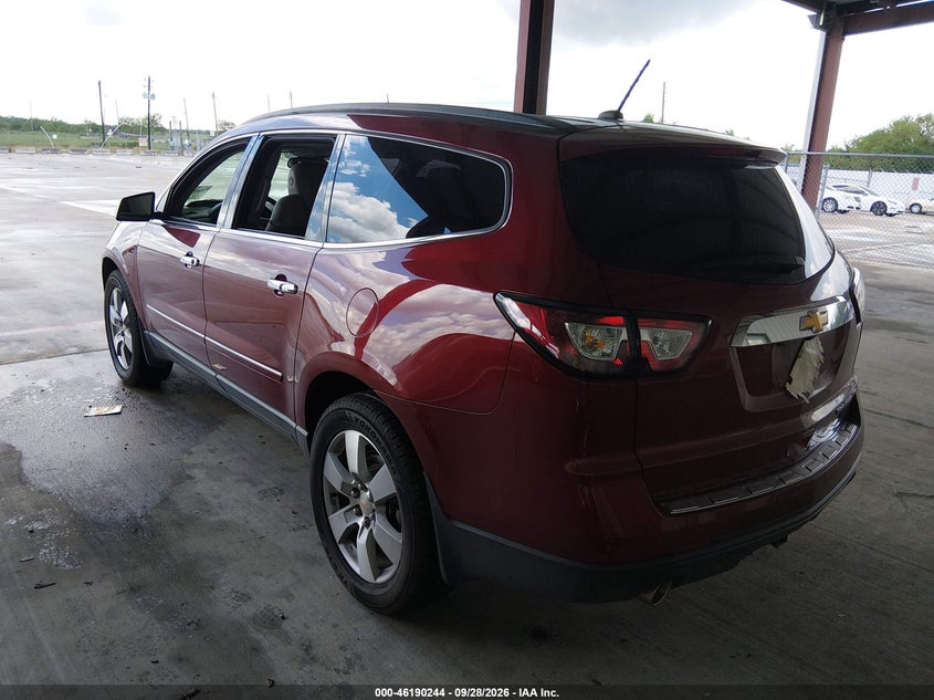 Vin: 1gnkrjkd1fj197579, lot: 46690128, chevrolet traverse ltz 20153