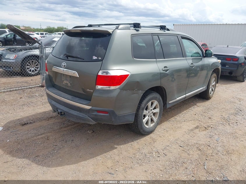 Vin: 5tdbk3eh6cs154040, lot: 46690206, toyota highlander base v6 20124