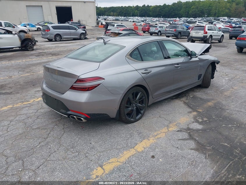Vin: kmtg34ta3pu129615, lot: 46690257, genesis g70 2.0t rwd 20234