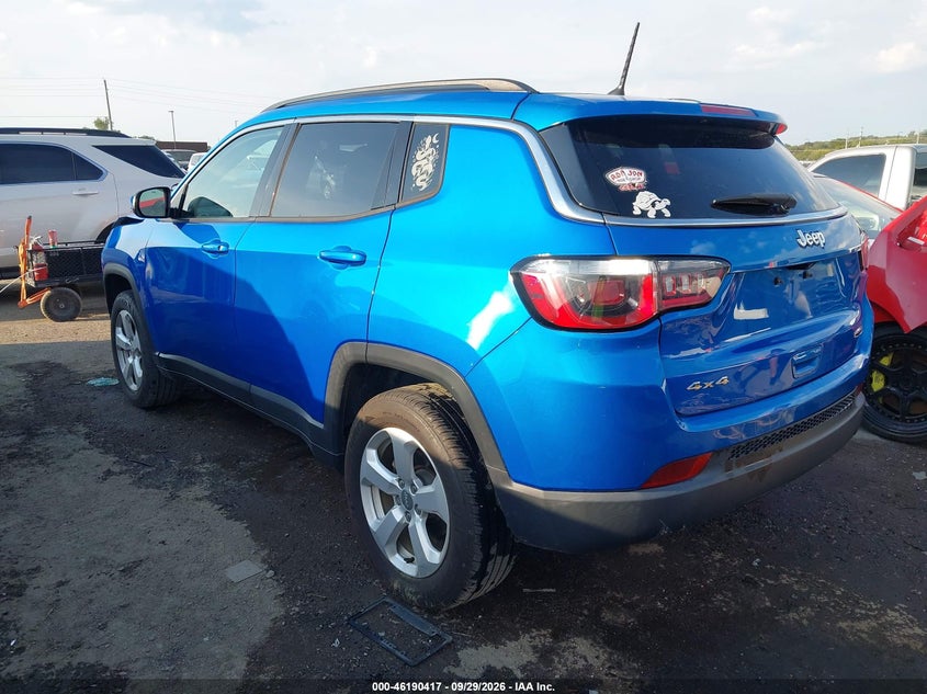 Vin: 3c4njdbb3jt201663, lot: 46690301, jeep compass latitude 4x4 20183