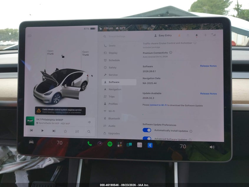 TESLA MODEL Y 2020 VIN 5YJYGDEF4LF006098