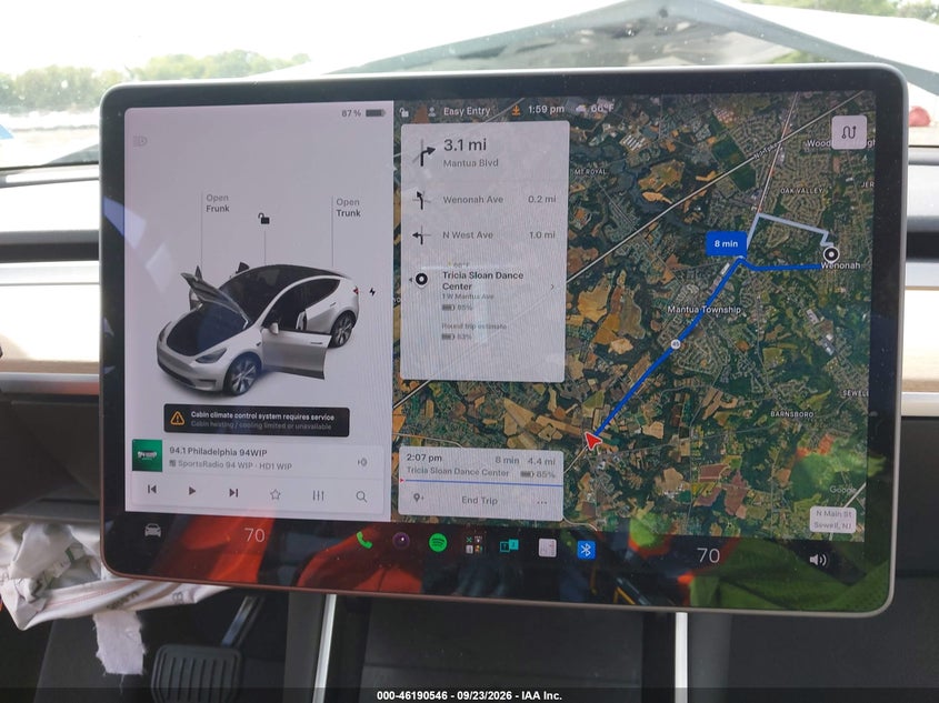 TESLA MODEL Y 2020 VIN 5YJYGDEF4LF006098