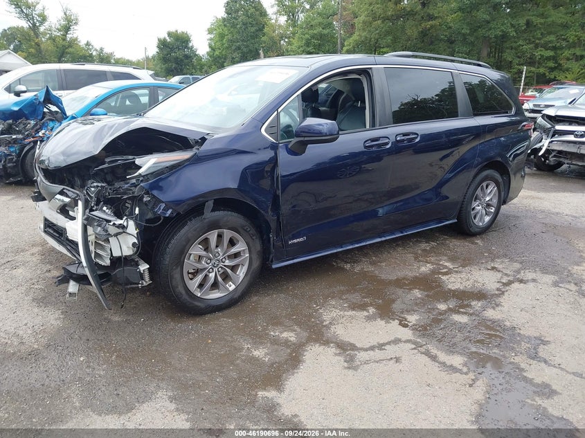 Vin: 5tdbskfcxms020663, lot: 46690580, toyota sienna le 20212