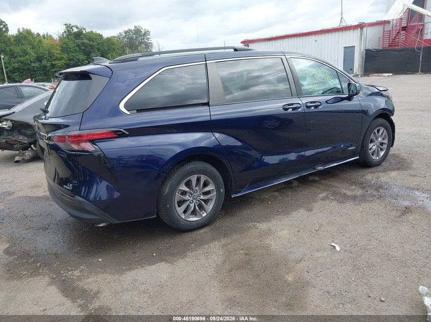 Vin: 5tdbskfcxms020663, lot: 46690580, toyota sienna le 20214