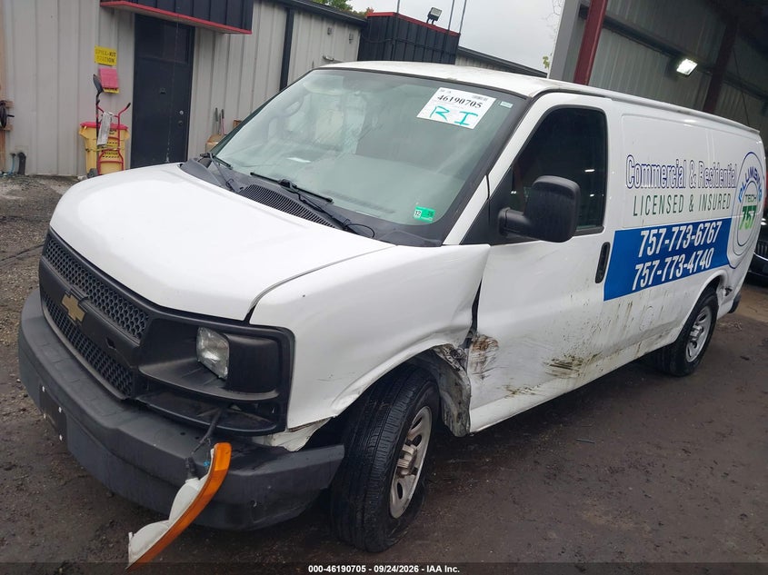 Vin: 1gcsgafx3d1173381, lot: 46690589, chevrolet express 1500 work van 20132