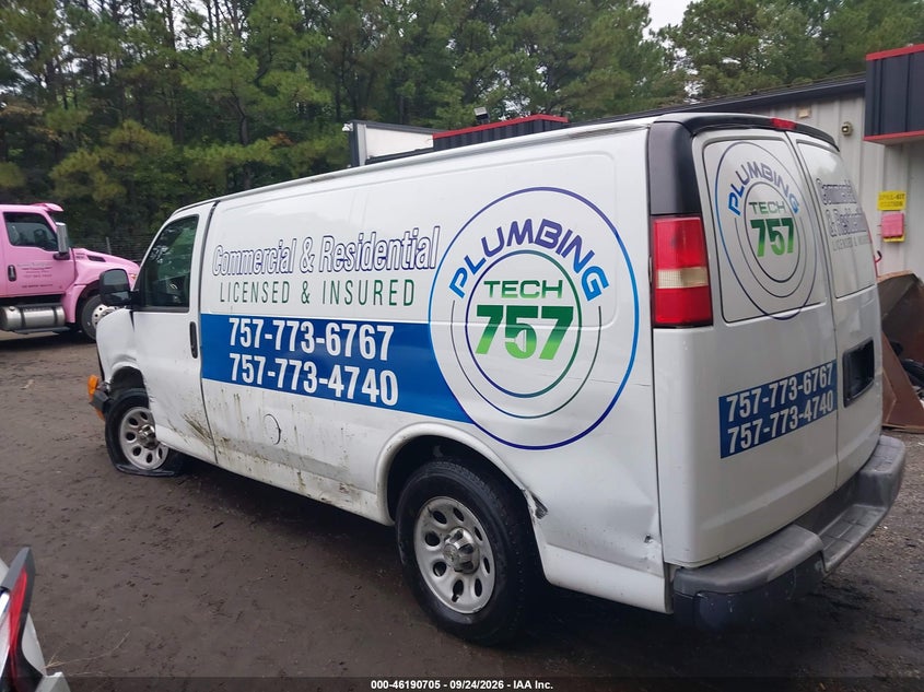 Vin: 1gcsgafx3d1173381, lot: 46690589, chevrolet express 1500 work van 20133
