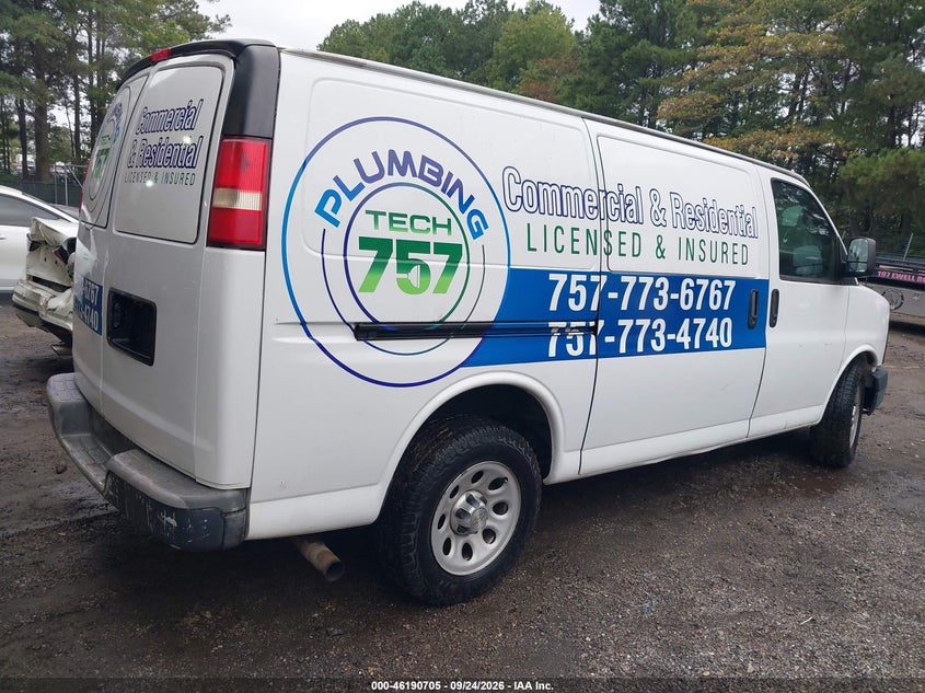 Vin: 1gcsgafx3d1173381, lot: 46690589, chevrolet express 1500 work van 20134