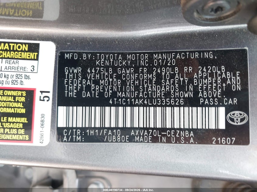 TOYOTA CAMRY - zdjęcie 9