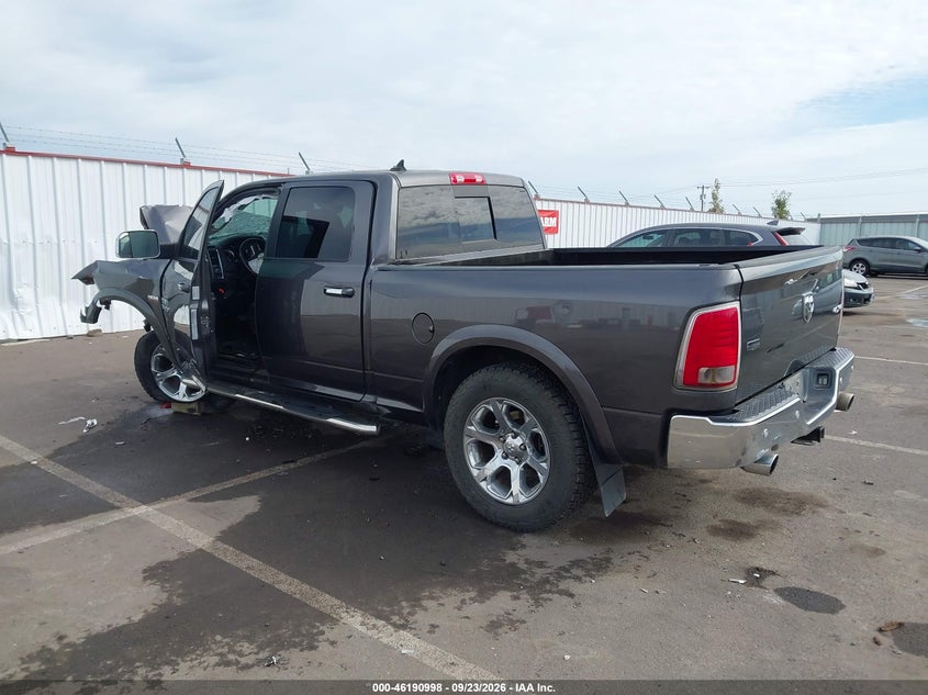 Vin: 1c6rr7vt7hs734411, lot: 46690882, ram 1500 laramie  4x4 6'4 box 20173