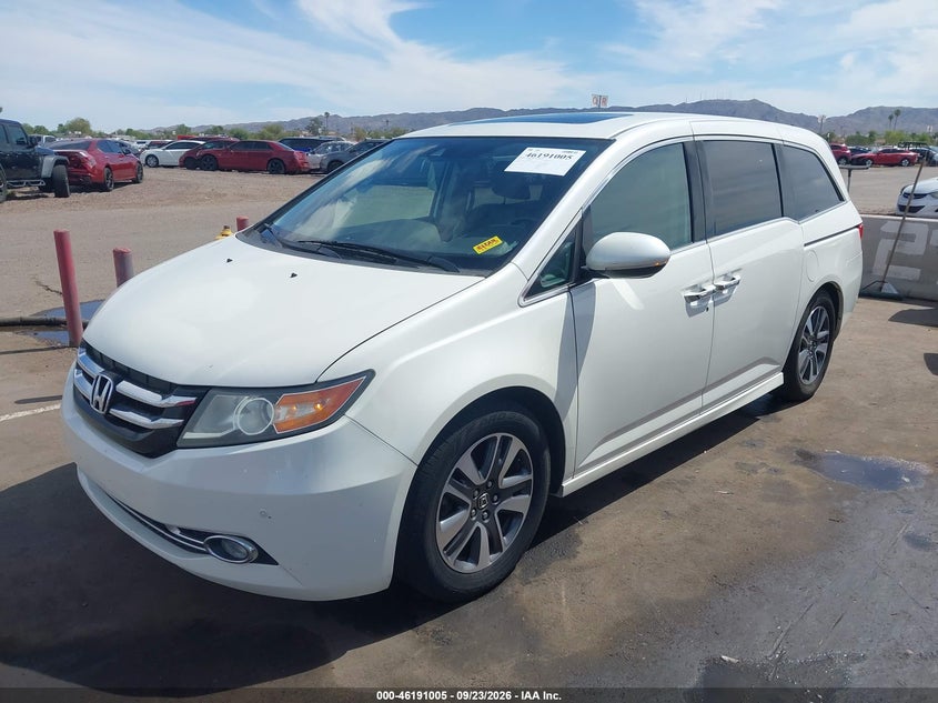 Vin: 5fnrl5h98fb100694, lot: 46690889, honda odyssey touring/touring elite 20152