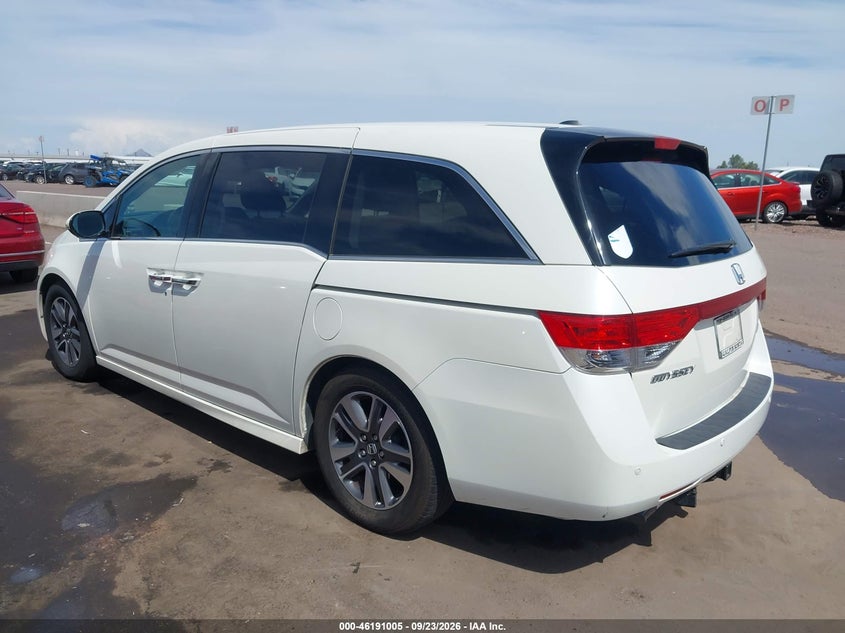 Vin: 5fnrl5h98fb100694, lot: 46690889, honda odyssey touring/touring elite 20153