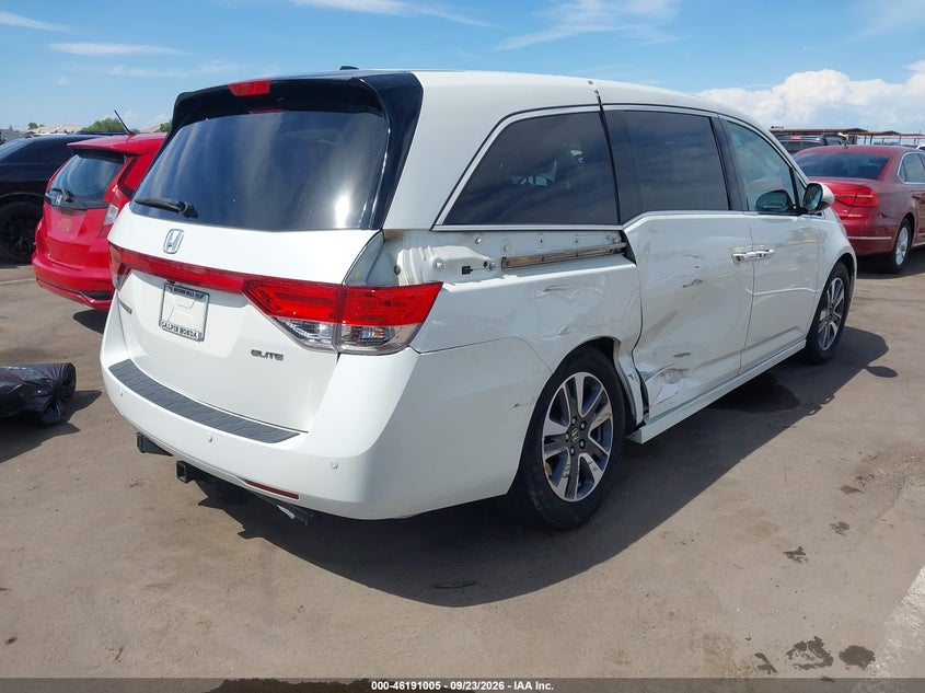 Vin: 5fnrl5h98fb100694, lot: 46690889, honda odyssey touring/touring elite 20154