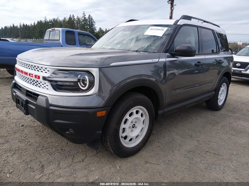 Vin: 3fmcr9gn6sre89480, lot: 46690902, ford bronco sport heritage 20252