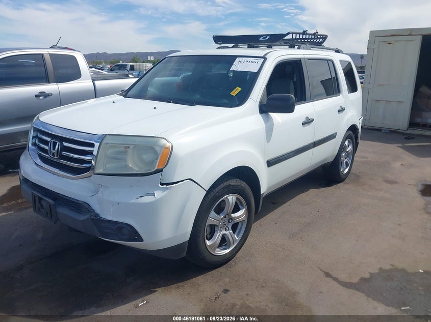 Vin: 5fnyf3h2xdb036276, lot: 46690944, honda pilot lx 20132