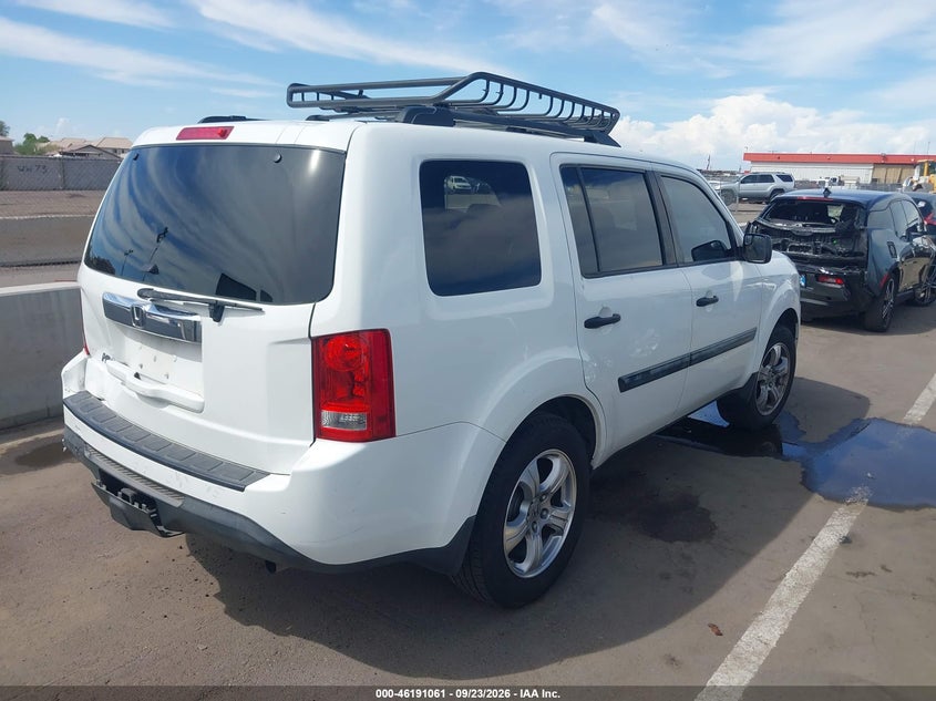 Vin: 5fnyf3h2xdb036276, lot: 46690944, honda pilot lx 20134