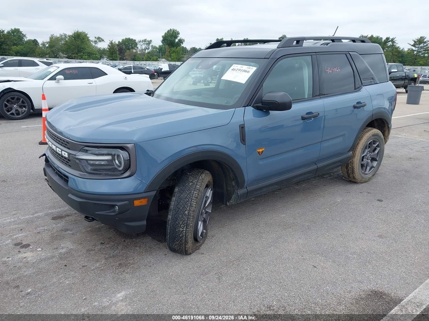 Vin: 3fmcr9d91rrf49523, lot: 46690950, ford bronco sport badlands 20242
