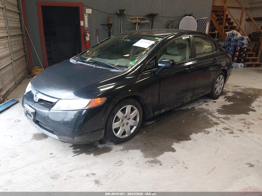 2006 Honda Civic Sdn Lx, Rear, IAAI, VIN 1HGFA16506L141403 — photo 2
