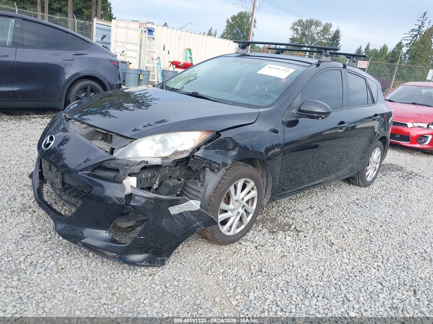 Vin: jm1bl1l83c1683091, lot: 46691207, mazda mazda3 i touring 20122