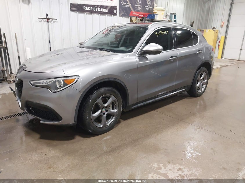 2018 Alfa Romeo Stelvio Awd, Front End, IAAI, VIN ZASFAKAN6J7B77830 — photo 2
