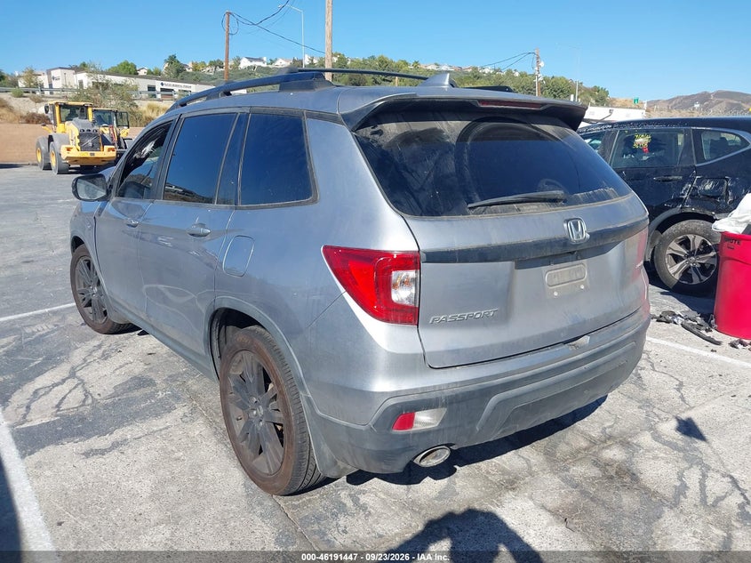 Vin: 5fnyf7h21kb010301, lot: 46691331, honda passport sport 20193