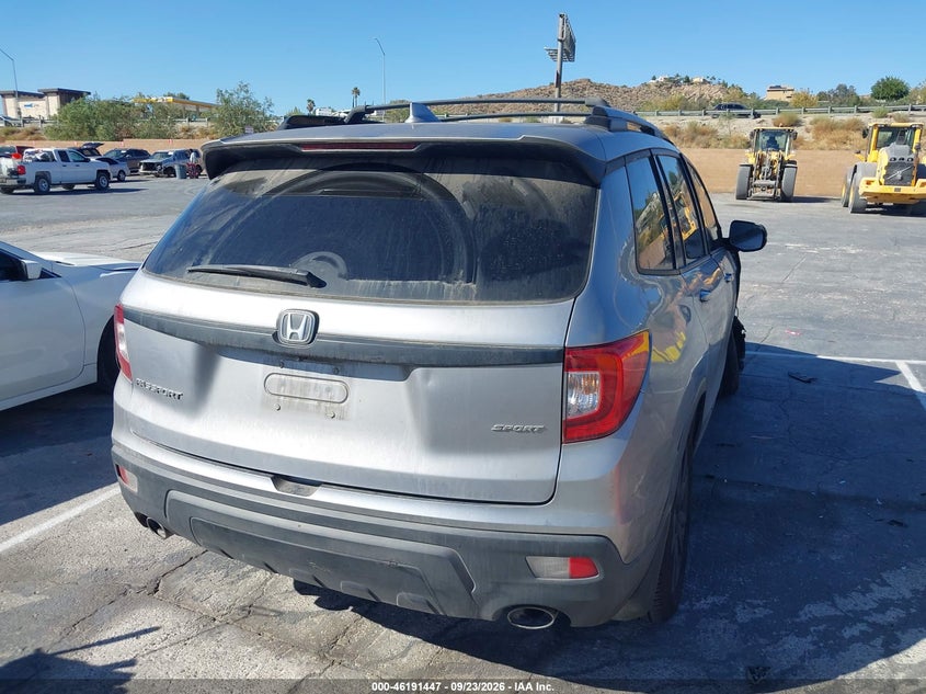 Vin: 5fnyf7h21kb010301, lot: 46691331, honda passport sport 20194