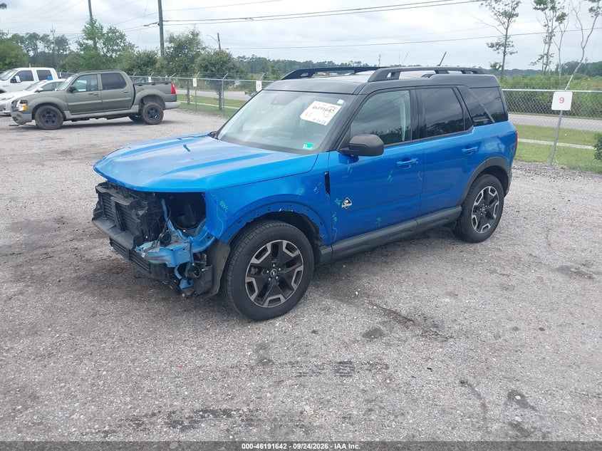 Vin: 3fmcr9c64nrd44246, lot: 46691526, ford bronco sport outer banks 20222