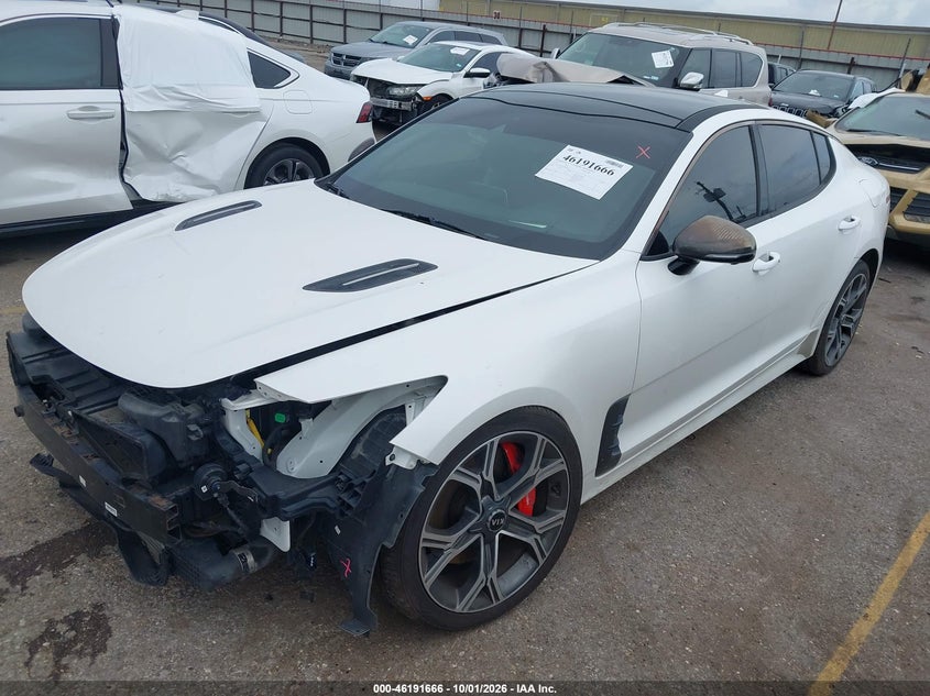 Vin: knae55lc8l6082357, lot: 46691550, kia stinger gt2 20202