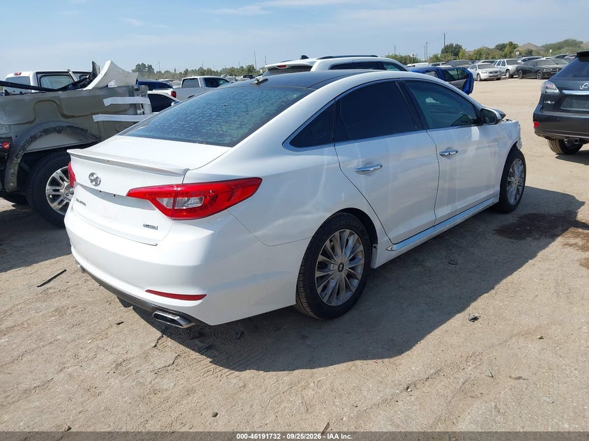 Vin: 5npe34af8fh103606, lot: 46691616, hyundai sonata 2.4l limited 20154