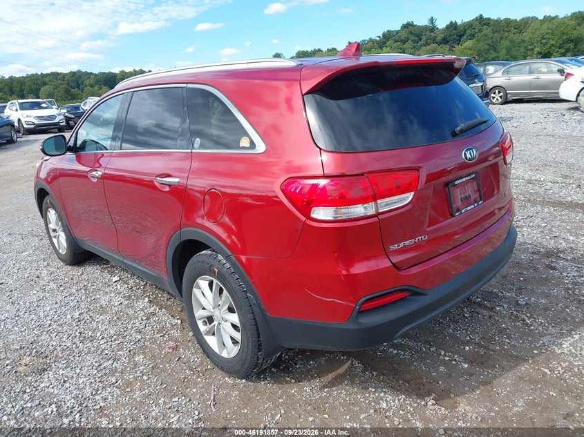 Vin: 5xypg4a33gg042502, lot: 46691741, kia sorento lx 20163