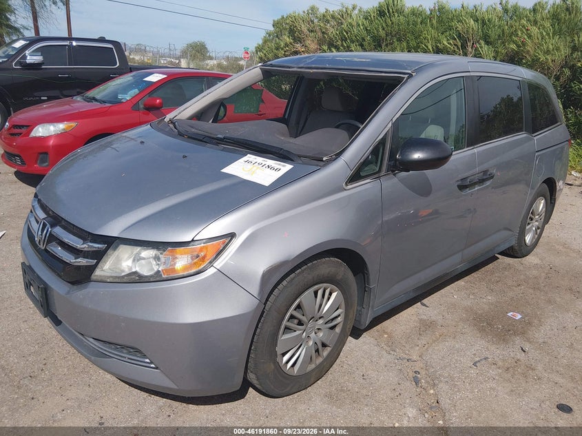 Vin: 5fnrl5h22gb135445, lot: 46691744, honda odyssey lx 20162