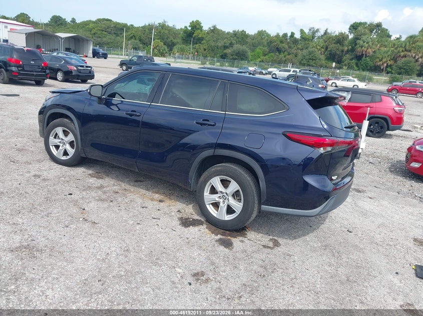 Vin: 5tdzzrah4ls505188, lot: 46691895, toyota highlander le 20203