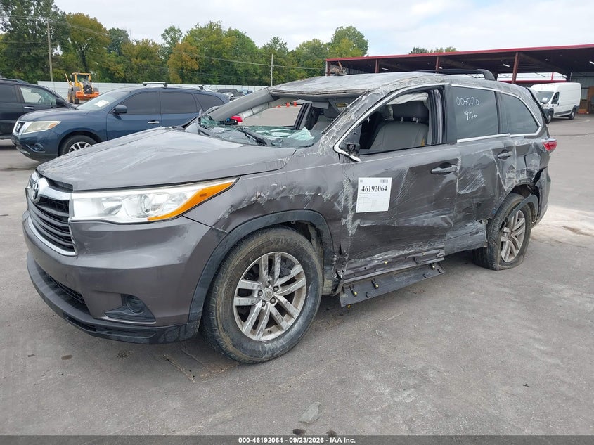 Vin: 5tdzarfh0es004270, lot: 46691948, toyota highlander le 20142