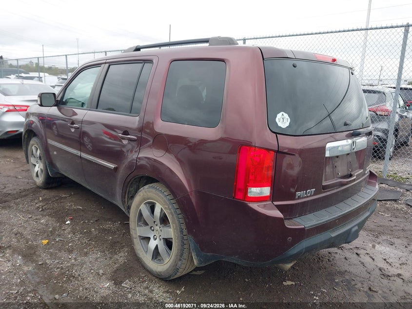 Vin: 5fnyf4h95cb071258, lot: 46691955, honda pilot touring 20123